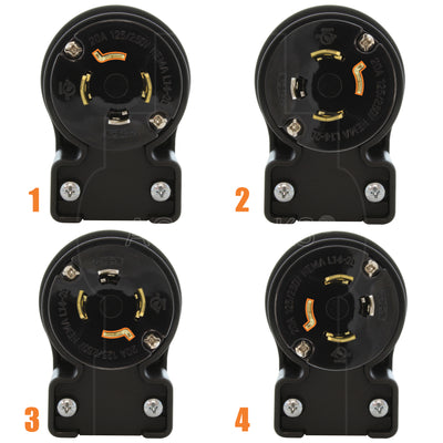4 angle positions for plug