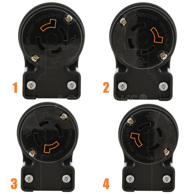 4 angle positions for connector
