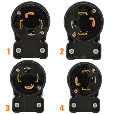 4 angle positions for plug