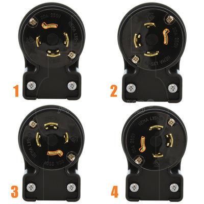 4 angle positions for plug