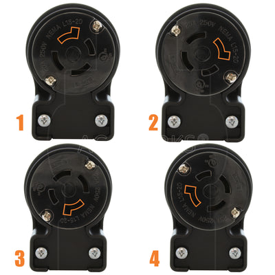 4 angle positions for connector