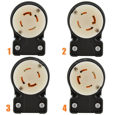 4 different angle positions for connector