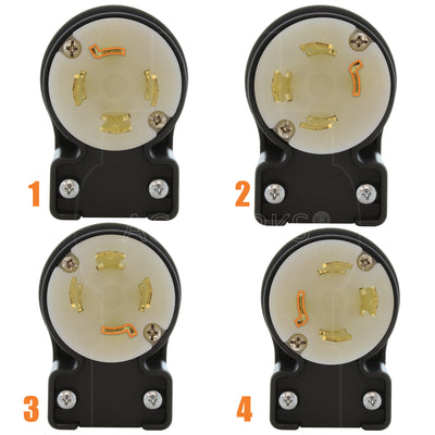 4 angle positions for plug