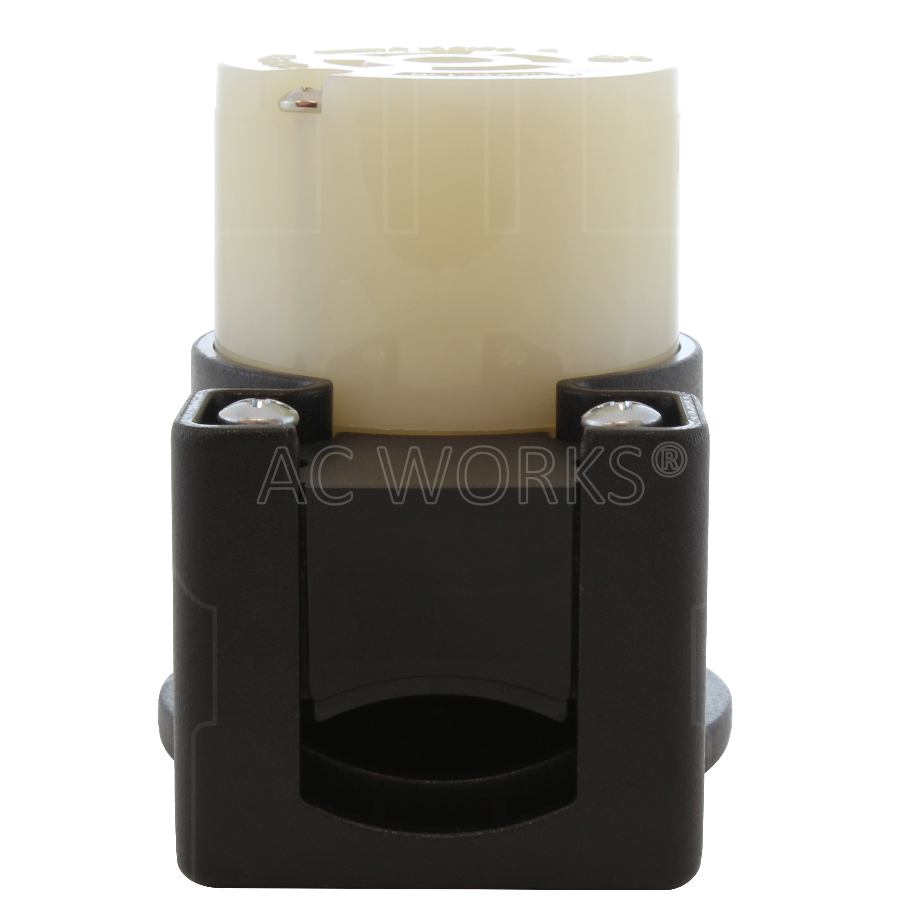 AC WORKS® [ASEL1730R] NEMA L17-30R 30A 3-Phase 600V Elbow 4-Prong Locking Female Connector with cULus Approval