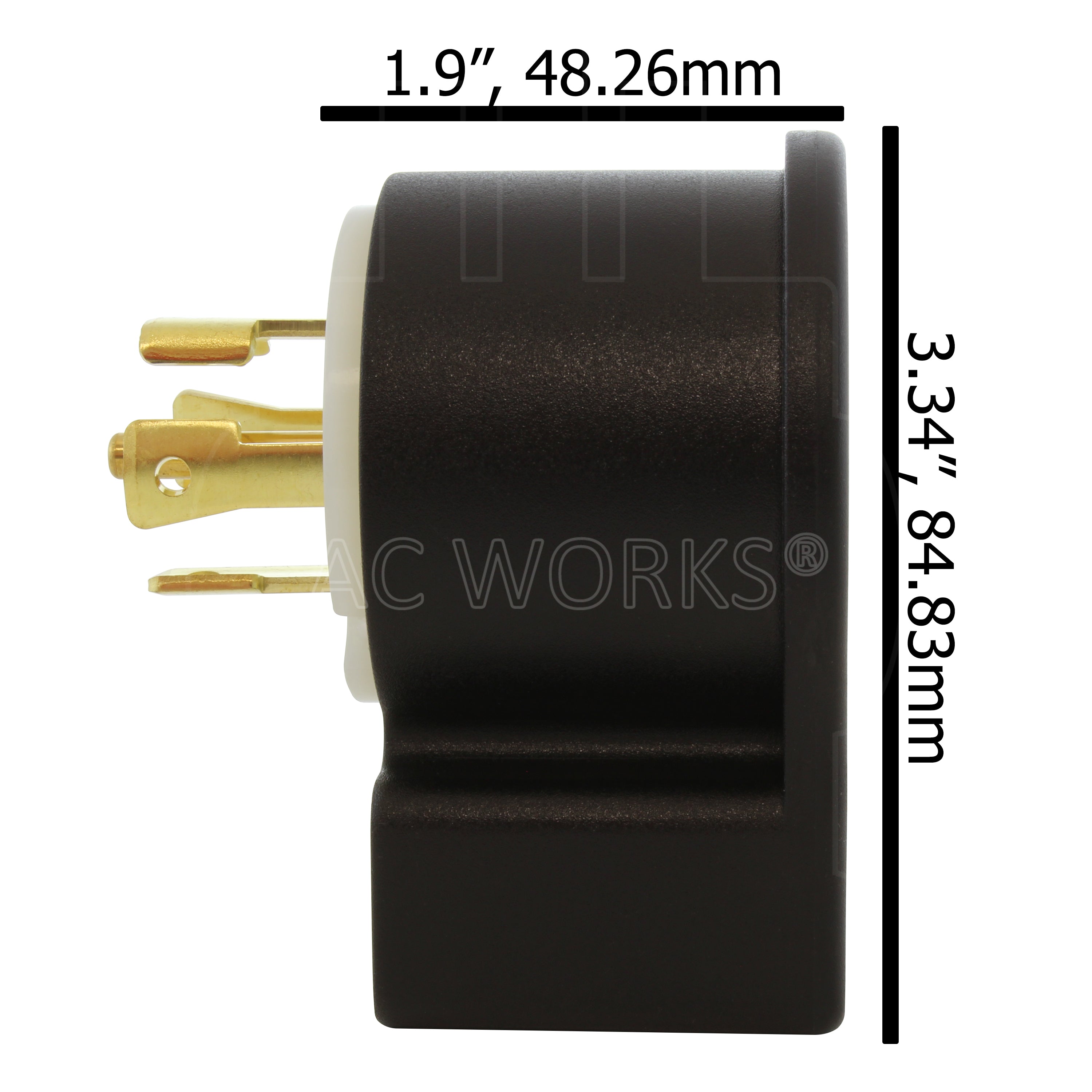 ASEL2130P] NEMA L21-30P 30A 3-Phase 120/208V 3PY 5-Wire Locking C