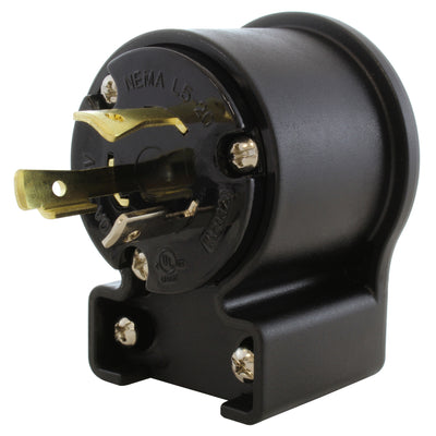 NEMA L5-20P male locking elbow wiring plug