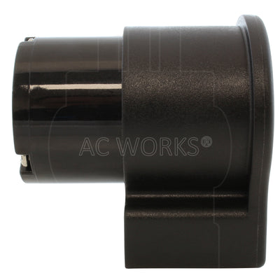 NEMA L5-20R female locking elbow wiring connector side view