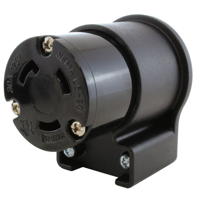 NEMA L5-30R female locking elbow wiring connector