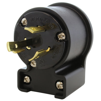 NEMA L6-20P male locking elbow wiring plug