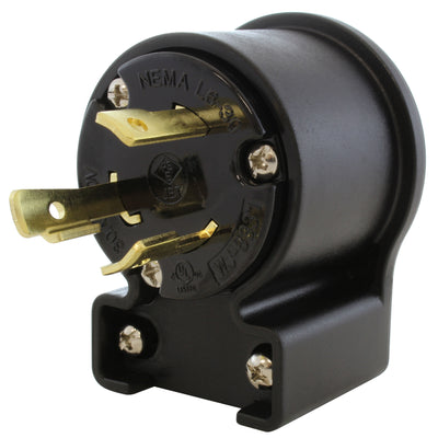 NEMA L6-30P male locking elbow wiring plug