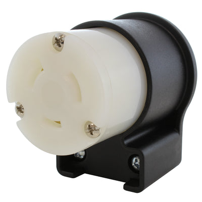 NEMA L7-20R female locking elbow wiring connector