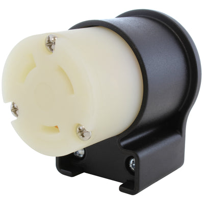 NEMA L7-30R female locking elbow wiring connector