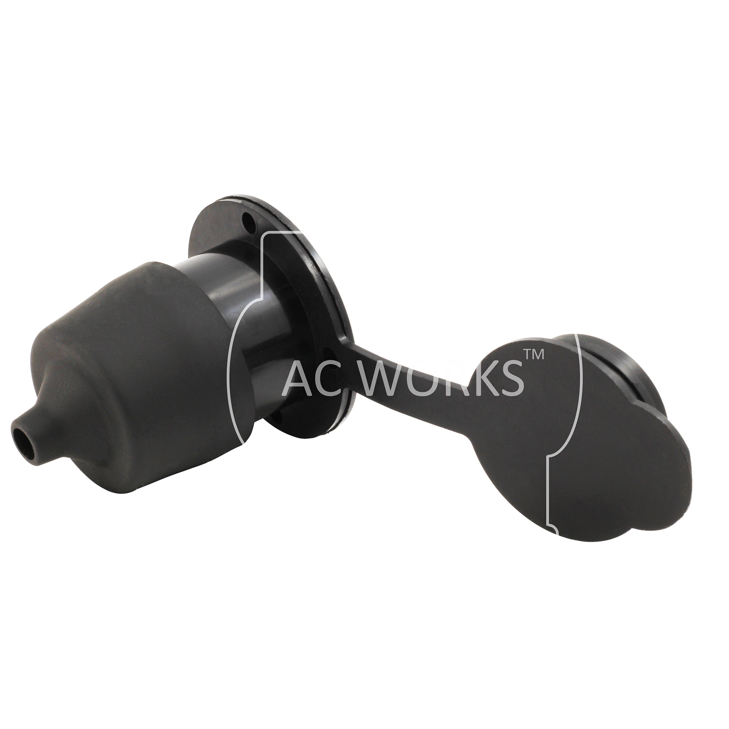 AC WORKS® [ASOU520R-WC-NO LOGO] 15/20A 125V Household Flanged Outlet with Covers UL and C-UL Listed