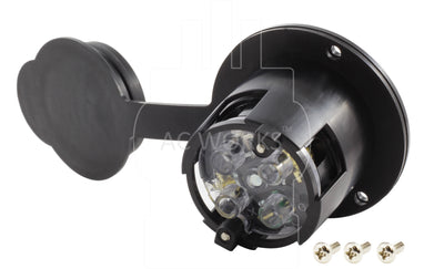AC WORKS® [ASINL1430P-FC-NO LOGO] 30A 125/250V L14-30P Power Input Inlet with Weather-tight Cover