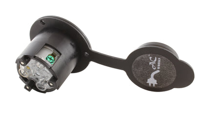 AC WORKS® [ASINL530P-FC] 30A 125V L5-30P Power Input Inlet UL and C-UL Listed with Weather Cover