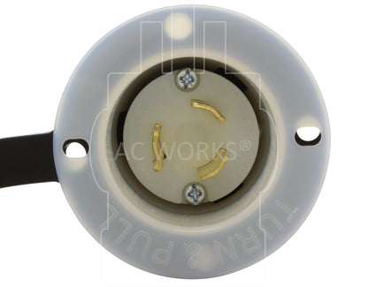 3-prong locking inlet for 250V power