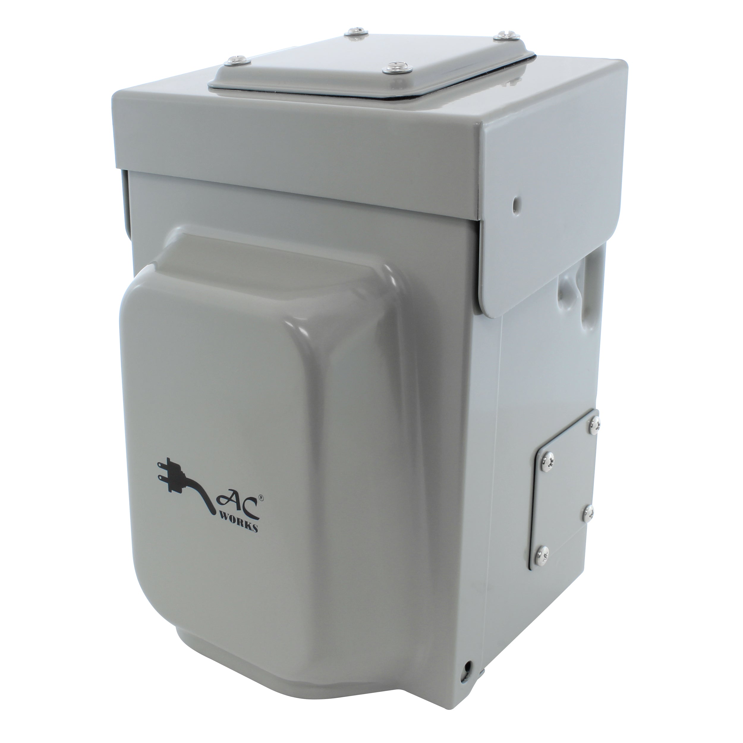 AC WORKS® [ASINSS2PBX] 50A Locking 4-Wire CS6375/ SS2-50 Heavy-Duty Transfer Switch Inlet Box