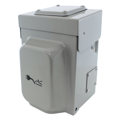 AC WORKS® [ASINSS2PBX] 50A Locking 4-Wire CS6375/ SS2-50 Heavy-Duty Transfer Switch Inlet Box