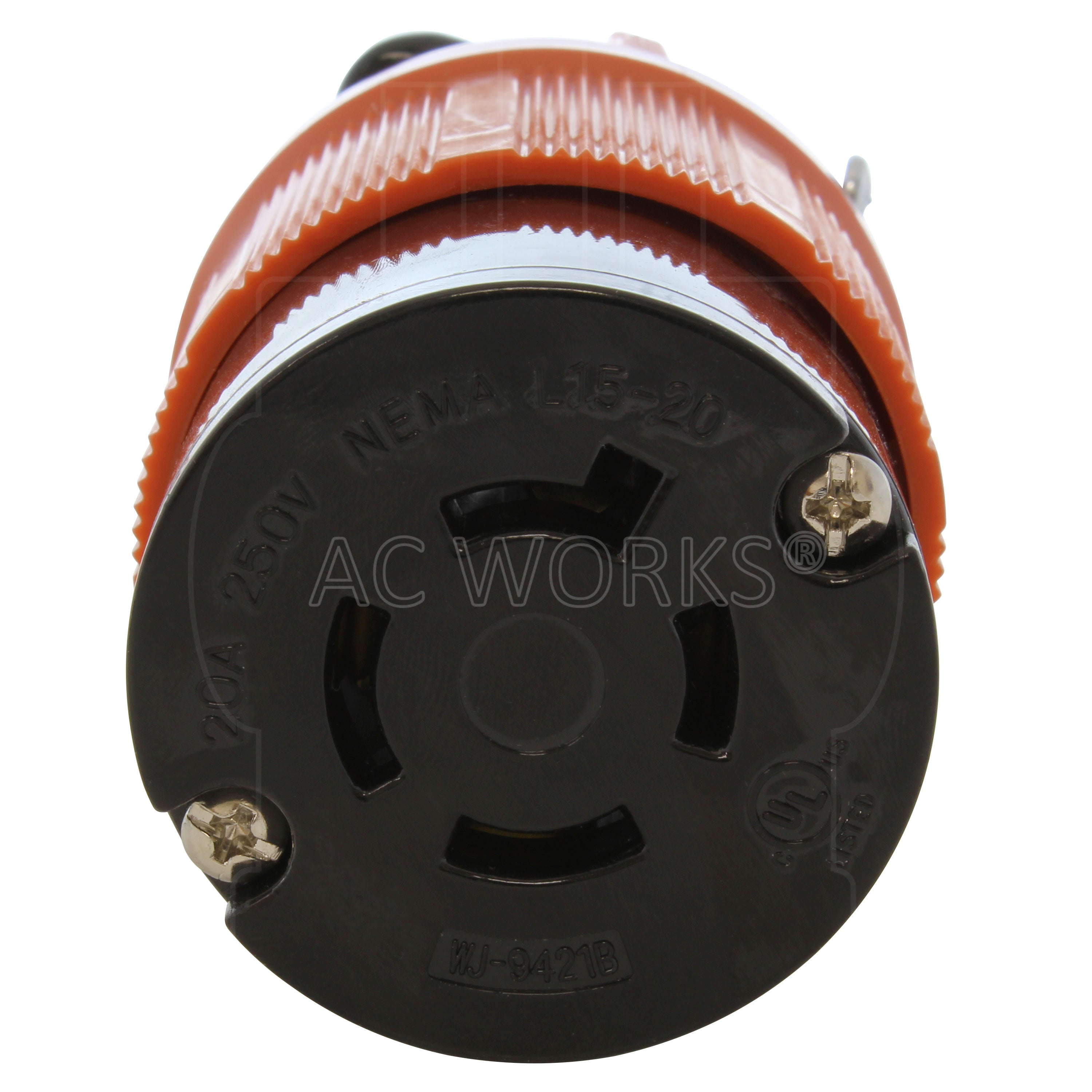 AC WORKS® [ASL1520R] L15-20R 20A 250V 3-Phase 4-Prong Locking Female Connector with UL, C-UL