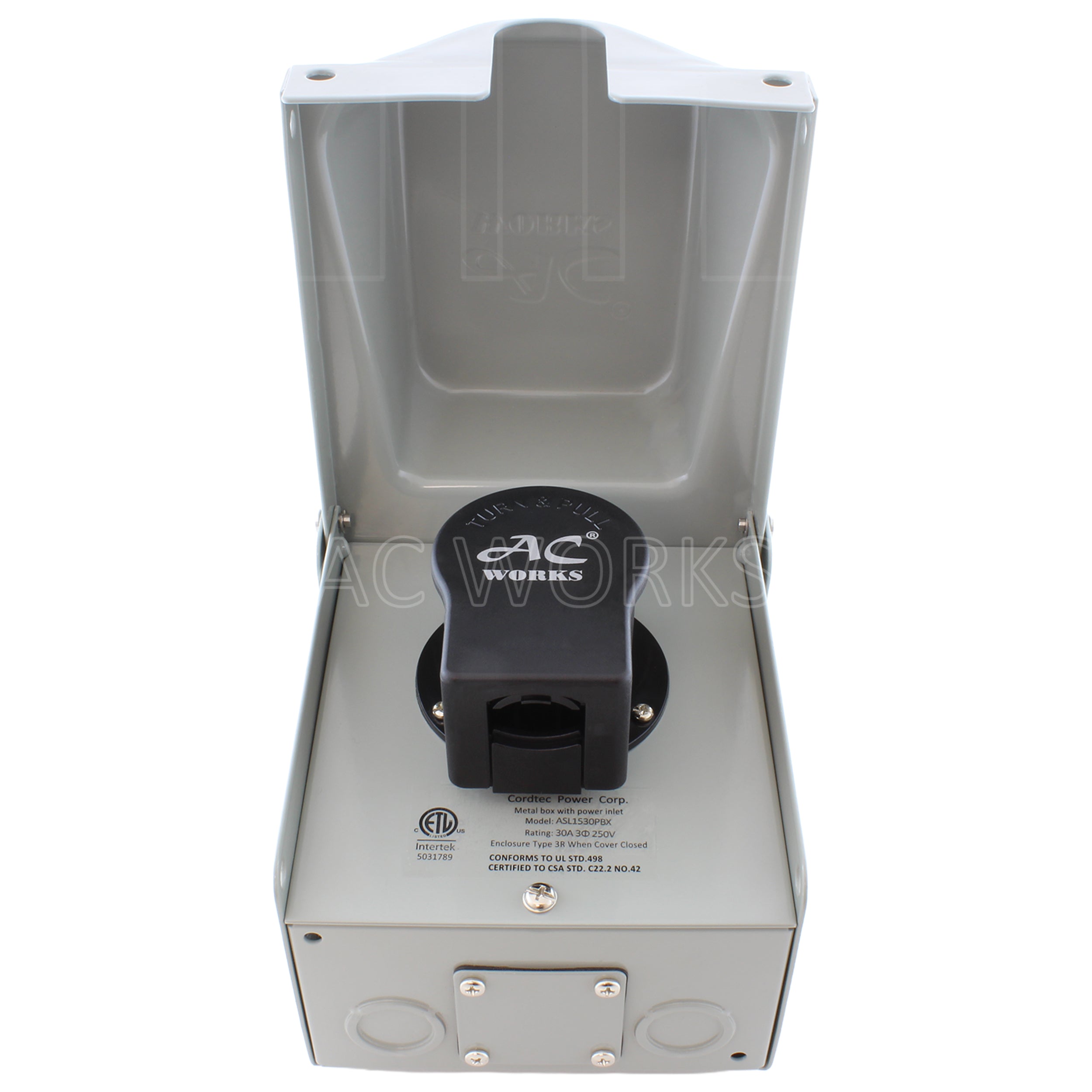 application of inlet box with matching connector together