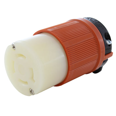 AC WORKS® [ASL1730R] NEMA L17-30R 3-Phase 30A 600V 4-Prong Locking connector with UL, C-UL Approval