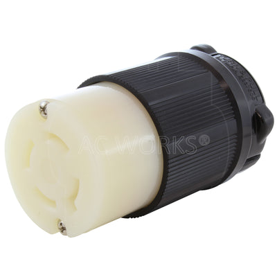 AC WORKS® [ASL1730R] NEMA L17-30R 3-Phase 30A 600V 4-Prong Locking connector with UL, C-UL Approval