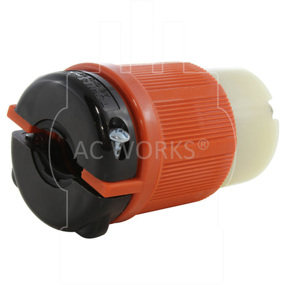 AC WORKS® [ASL2230R] NEMA L22-30R 30A 3-Phase Y 277/480V 5-Prong Locking Female Connector with UL, C-UL Approval