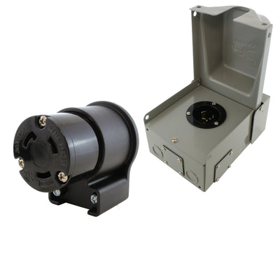 male inlet box with matching elbow female connector