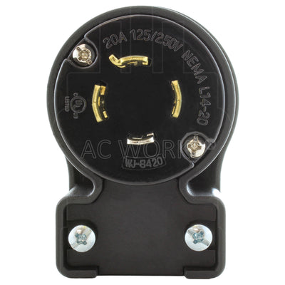 elbow locking male plug