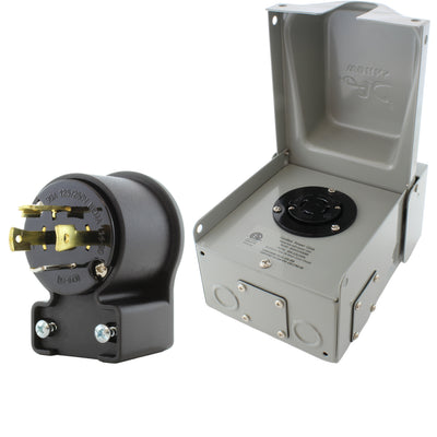 Outlet Box with matching elbow plug