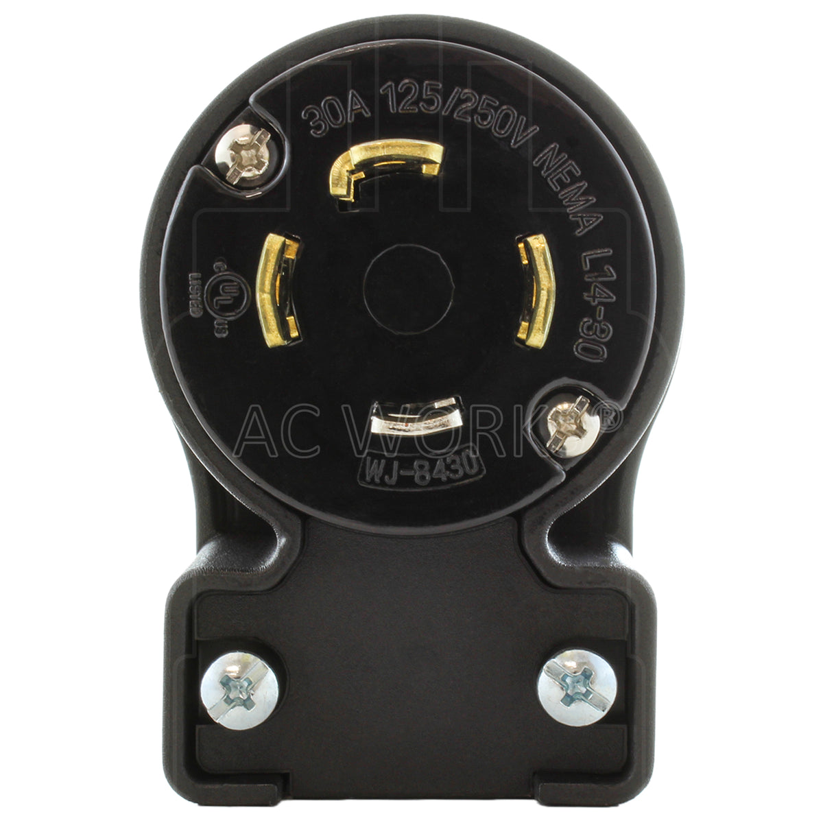 locking 4-prong male elbow plug