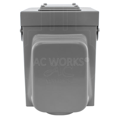 AC WORKS® [ASOUL1530BX] L15-30 30A 3-Phase 250V 4-Prong Locking Heavy-Duty Outlet Box