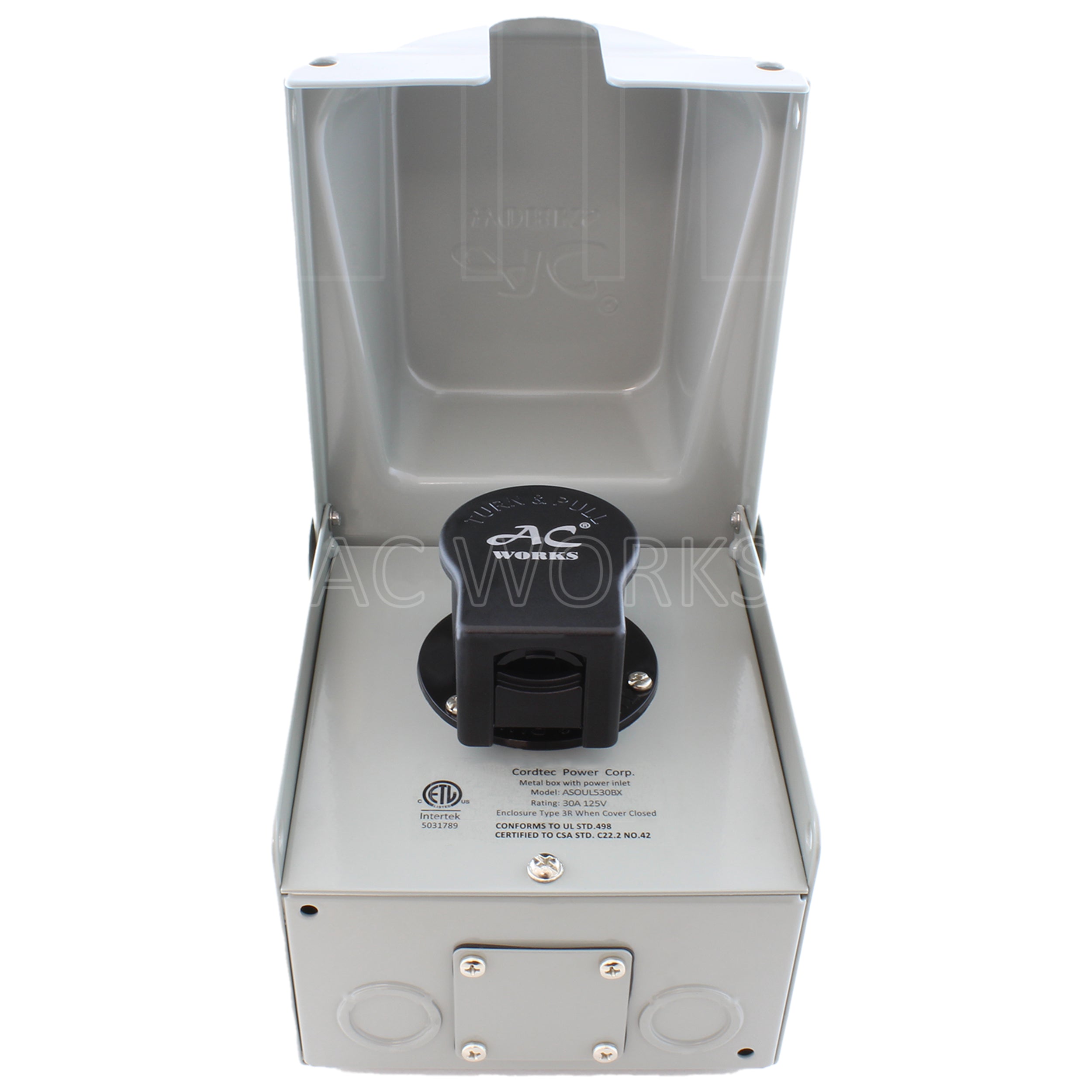 outlet box with elbow connector together application