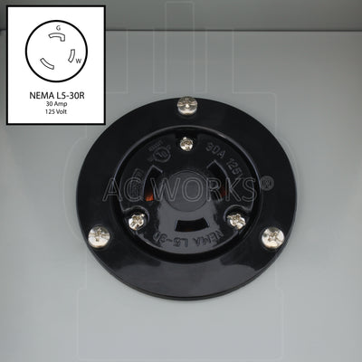 NEMA L5-30 30A 125V 3-prong locking outlet