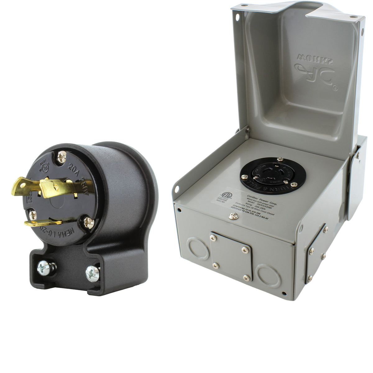 Outlet Box with matching elbow plug