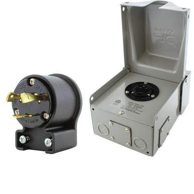Outlet Box with matching elbow plug