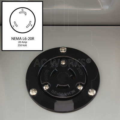 NEMA L6-20 20A 250V locking outlet
