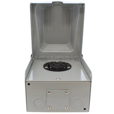 L6-20 outlet box with multiple access ports