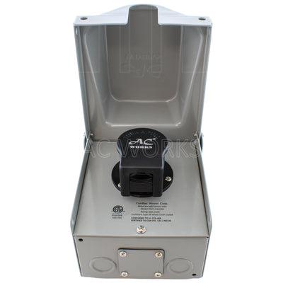 outlet box and elbow plug together application