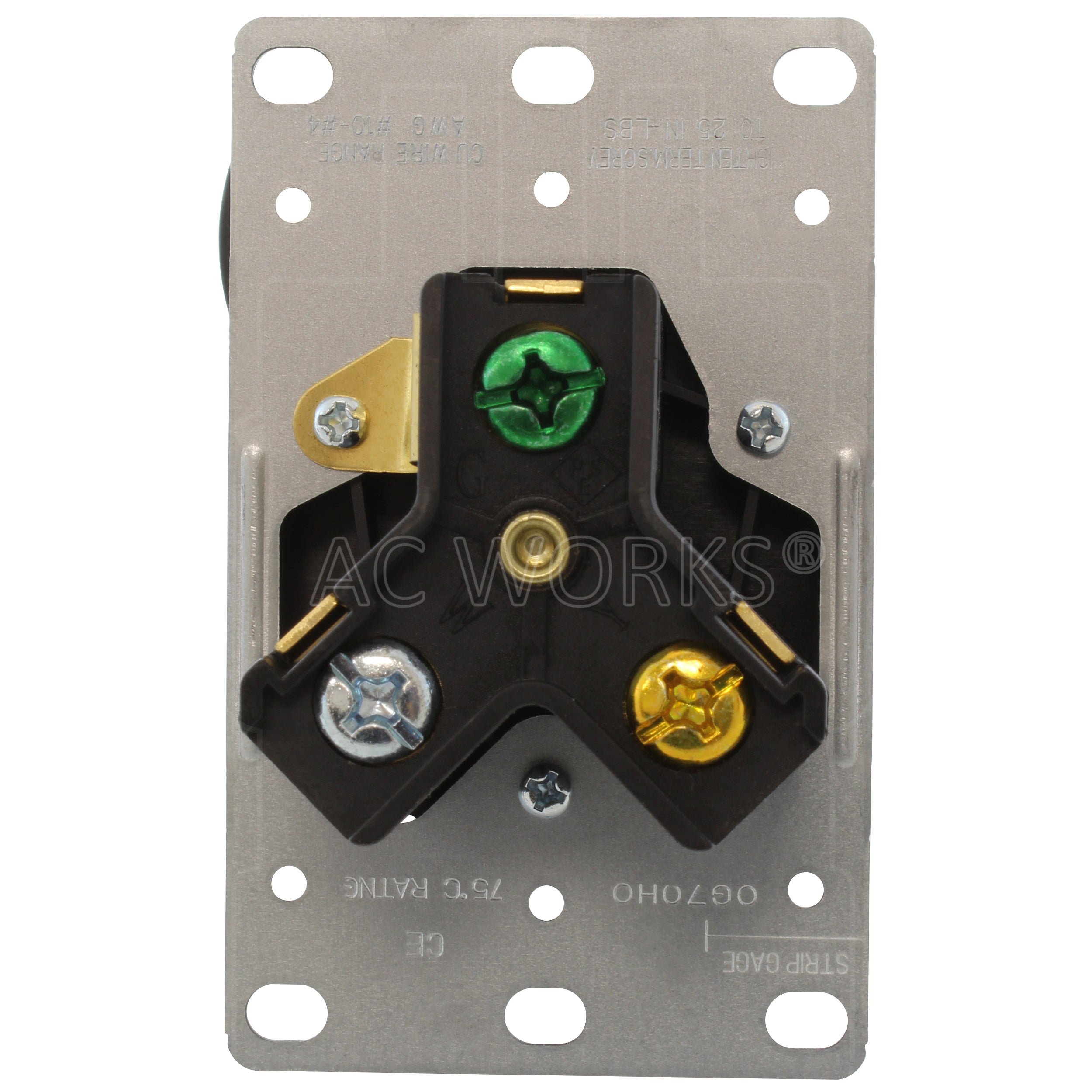 AC WORKS® [ASOUTT30R] 30A 125V TT-30R Outlet ETL Listed