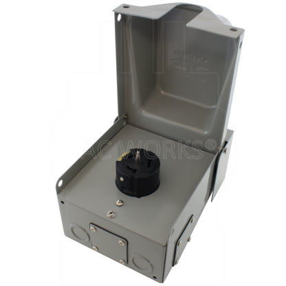 AC WORKS® [CS6369BX] CS6369 50A 125/250V 4-Prong Locking Heavy-Duty Outlet Box
