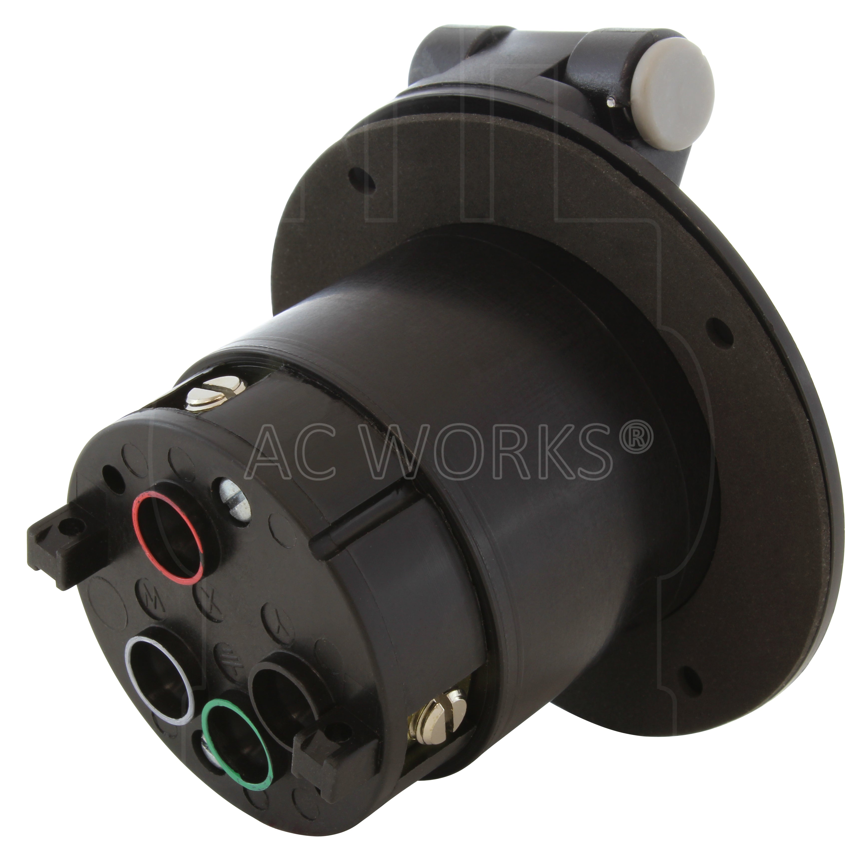 CS6375-FC] 50 Amp 125/250 Volt Power Input Inlet with Front Cover