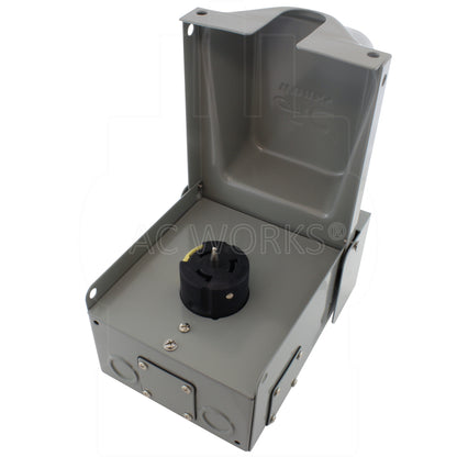 AC WORKS® [CS8169BX] CS8169 50A 3-Phase 480V 4-Prong Locking Heavy-Duty Outlet Box
