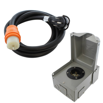 AC WORKS® [EP1450KIT] 50A Emergency Power Kit with SS2-50 Inlet Box