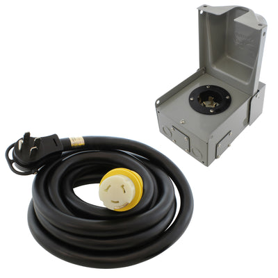 AC WORKS® [EP1450KIT] 50A Emergency Power Kit with SS2-50 Inlet Box