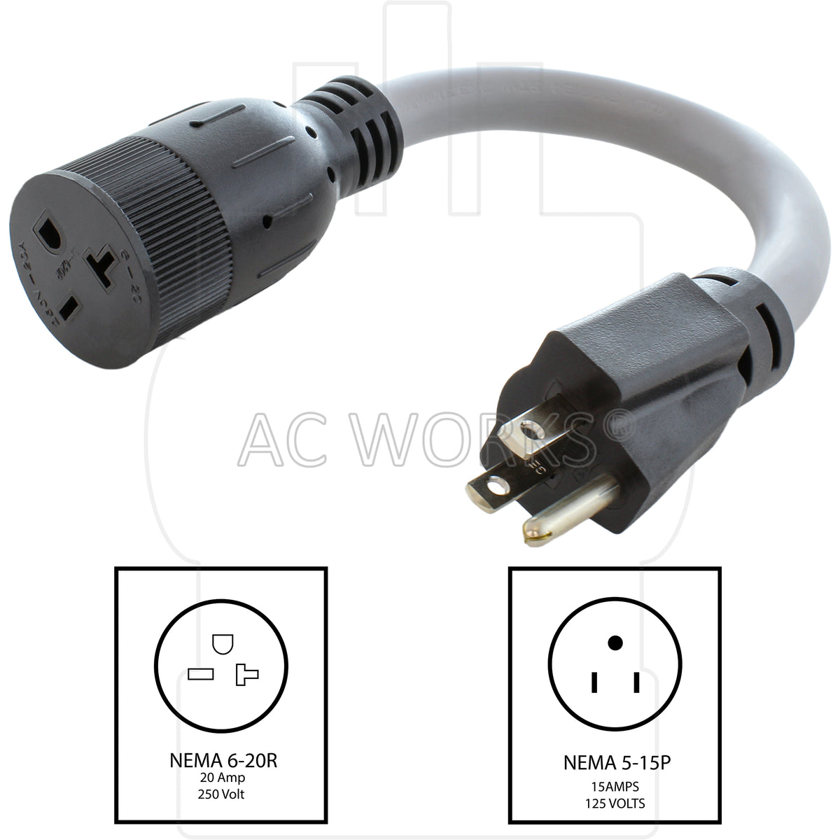 ev charging adapter with household plug to 6-20 with nema