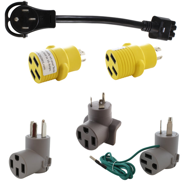 EV Charging Compact Adapters Kit for Tesla Use Only – AC Connectors