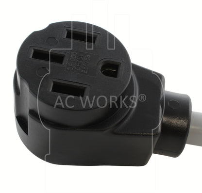 AC WORKS® [RVL5301450-018] 1.5FT RV Adapter 30A 125V L5-30P Plug to RV 50A 14-50R Connector Adapter