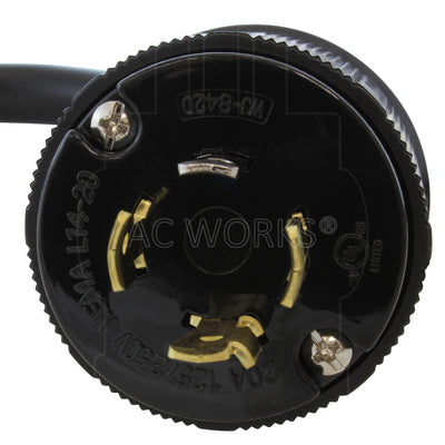 NEMA L14-20P 20A 125/250V 4-prong locking plug