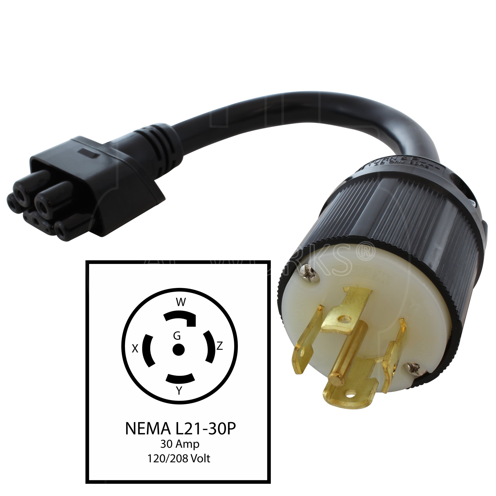 [G2EVL2130PT-24A] NEMA L21-30 to For Gen. II Tesla Mobile Connector ...